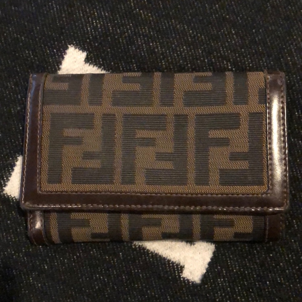 FENDI Pre-owned Zucca Pattern Trifold Wallet